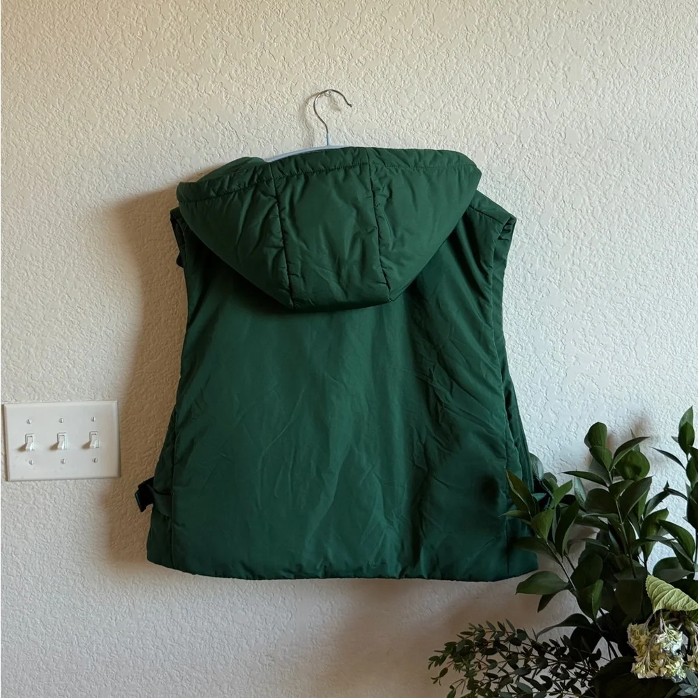 COS Forest Green Padded Hooded Gilet One Size - Picture 6 of 9